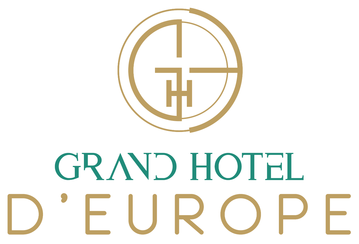 Grand Hotel D’Europe — original gold and teal logo